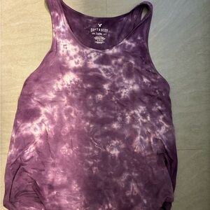American Eagle Outfitters Purple Tie-Dye Tank Top